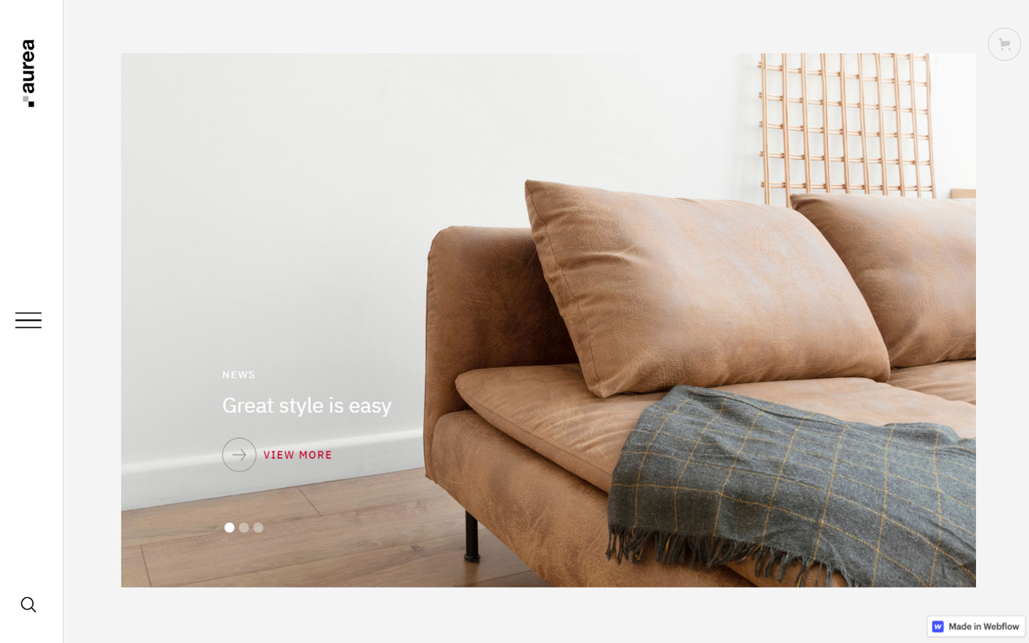 webflow ecommerce template example 2