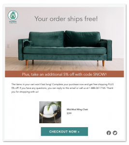 cart abandonment email example cartstack recovery campaign