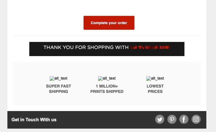 abandoned cart email image alt tags
