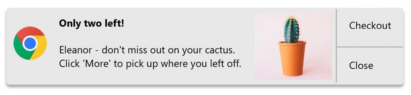 abandoned cart push notification example 1