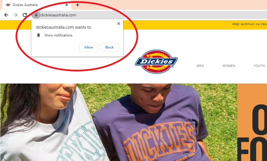 dickies push notifications