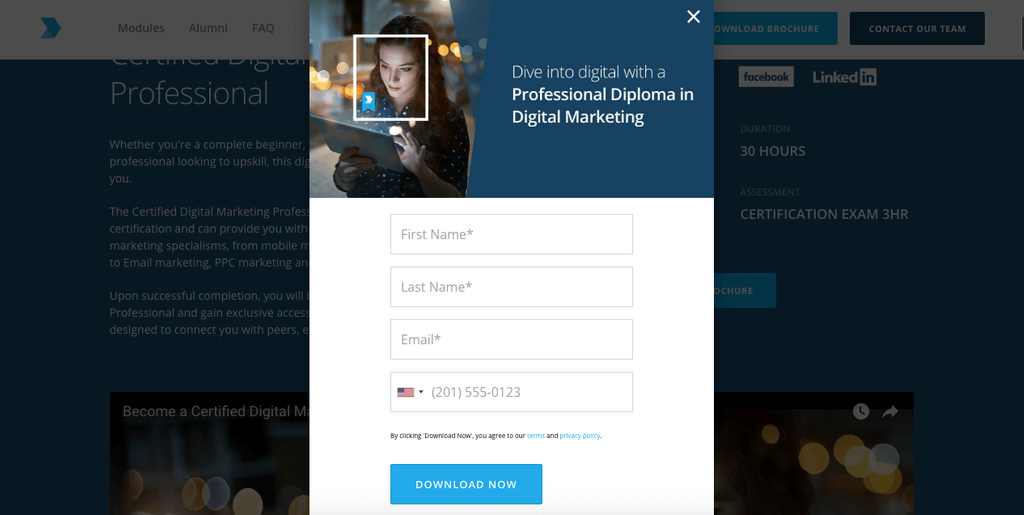 lead generation exit intent