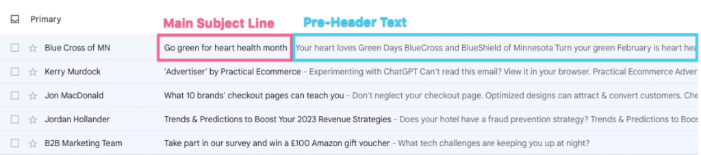 cart abandonment preheader text