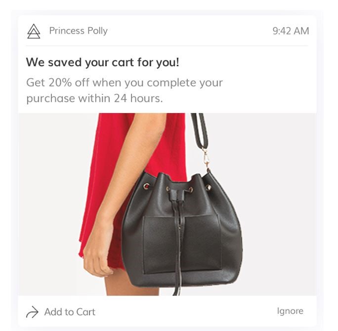 pricess polly push notifications