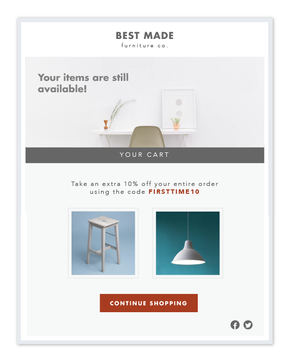 browse abandonment email example cartstack