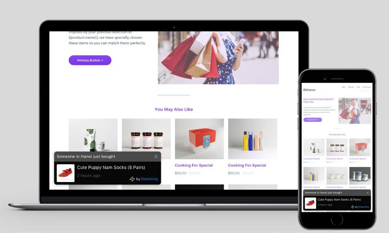 live sales notification retention tool